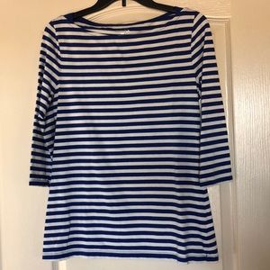 Merona royal blue and white striped shirt